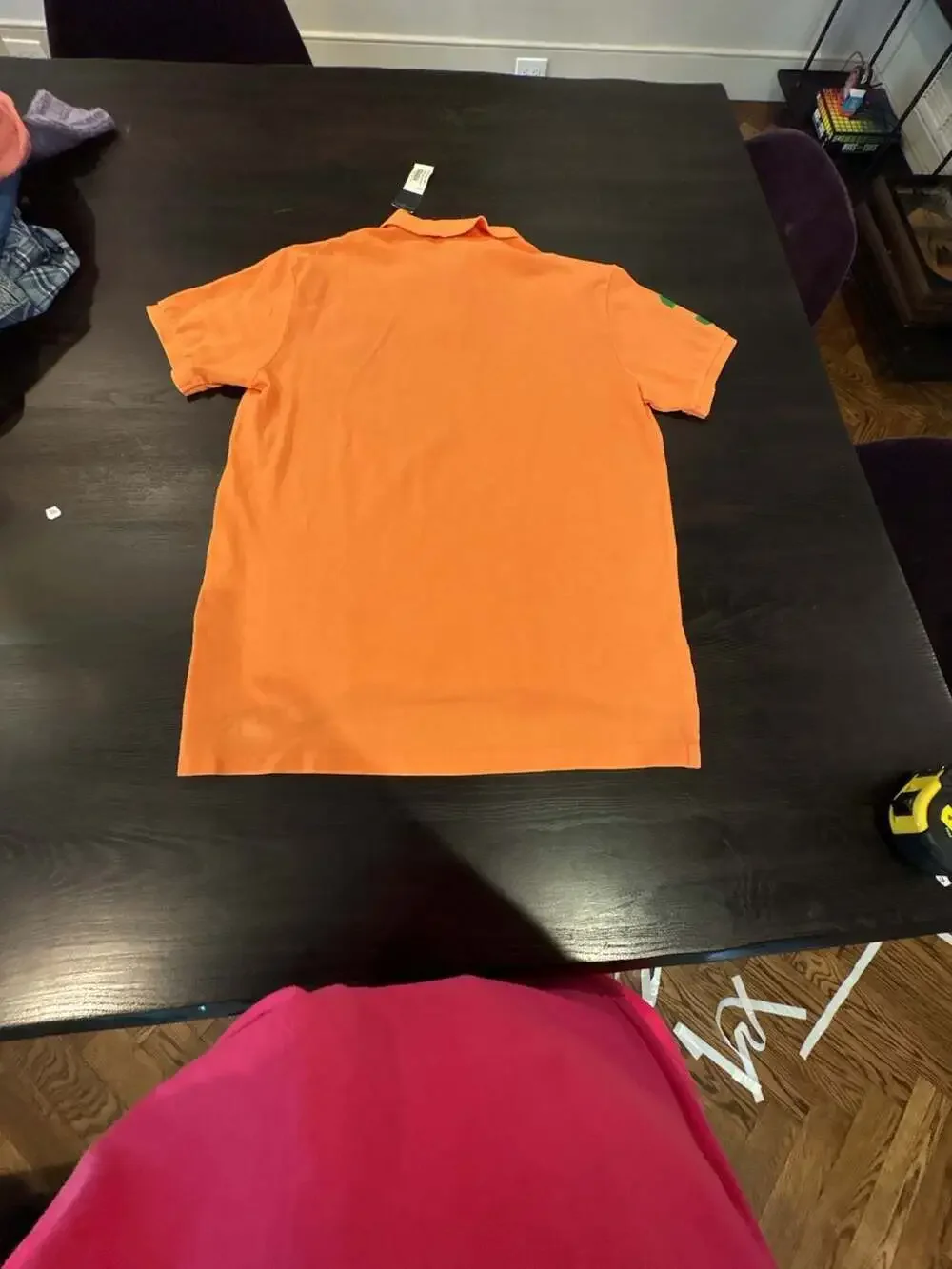 Polo Ralph Lauren Orange Big Pony Cotton Mesh Polo Shirt Size L new older style
